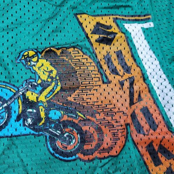 Vintage 70s 80s Suzuki Motorcycles Racing Mesh Jersey Youth Small - Picture 2 of 3